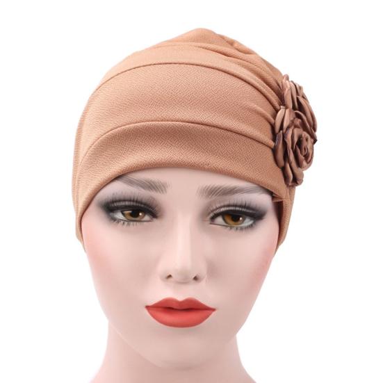 Damen Rosen Blumen Dekor Beanie Mütze Snood Hut Mode Kopfwickel Kopfbedeckung Geschenk