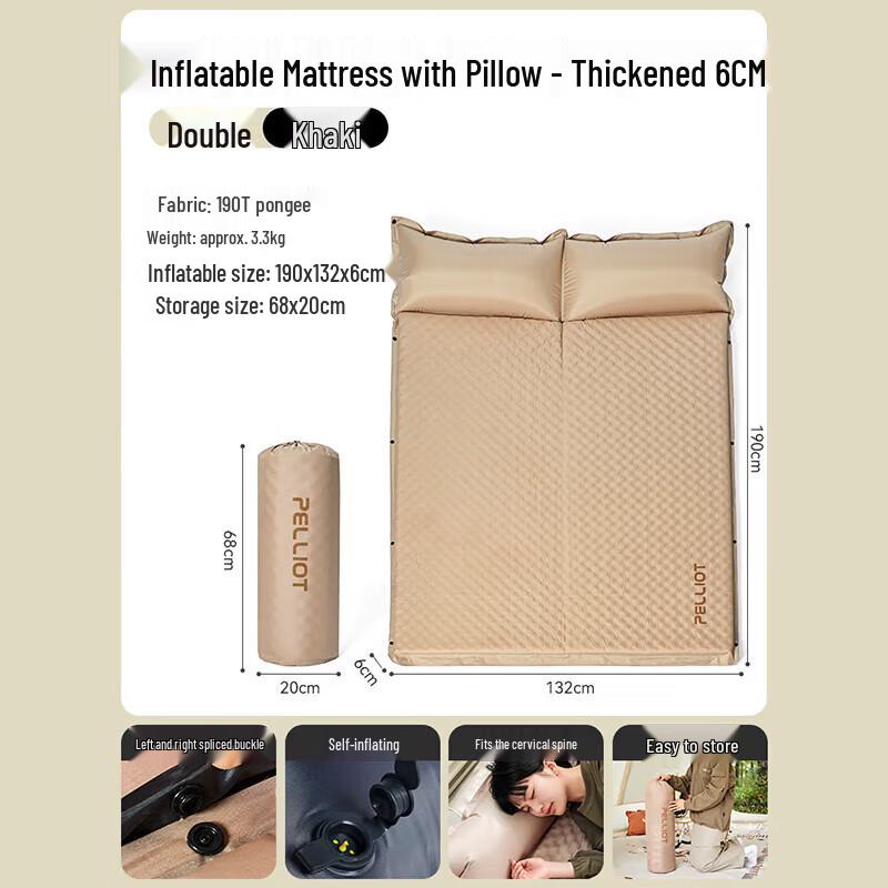 Pishon Cloud Soft Double Self-Inflating Camping Mat