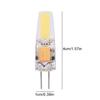 10Pcs ACCelsiusDC12-24V G4 COB LED Light Bulbs NOn Dimmable Silicone Lamp Fixtures (Warm White)