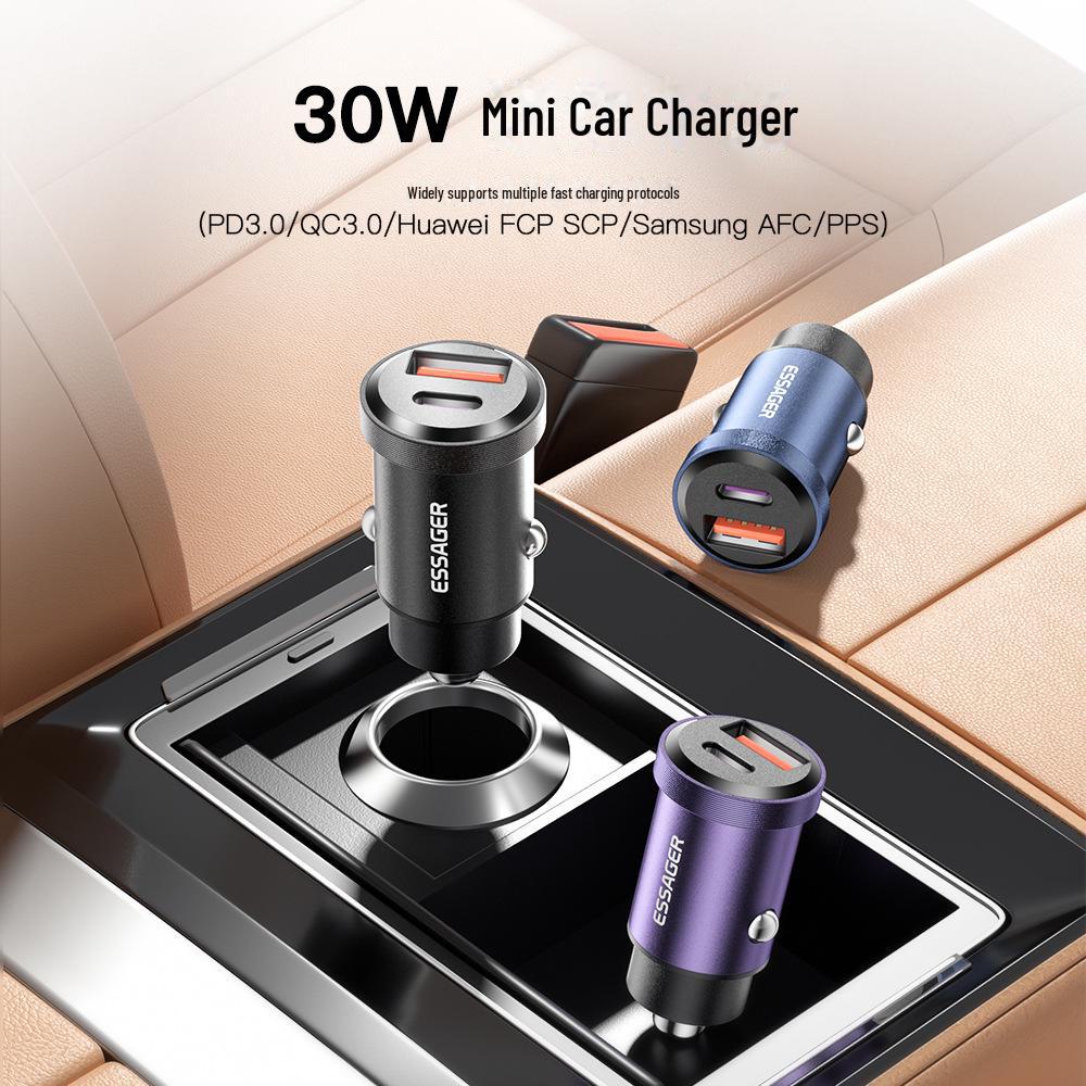 Essager PD30W Podwójna Ładowarka Samochodowa USB z QC3.0