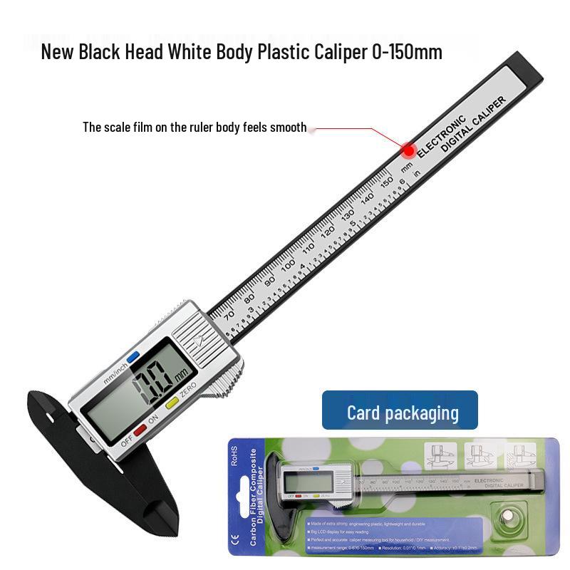 Digital Display Plastic Caliper 0-150mm - Metric & Imperial Jewelry Measuring Tool