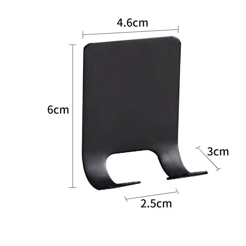 2pcs Stainless Steel Manual Razor Holder, Hole Free, Self-adhesive, Scratch Free Razor Sorting Rack, Bathroom Storage Plug Holder