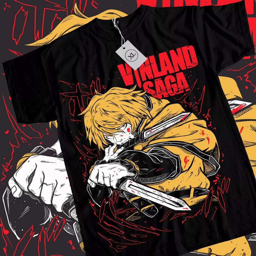 

Vinland Saga Shirt,Thorfinn Shirt, Vinland,Askela wbr/ dd,Manga T-shirt - Black Unisex T-Shirt XL