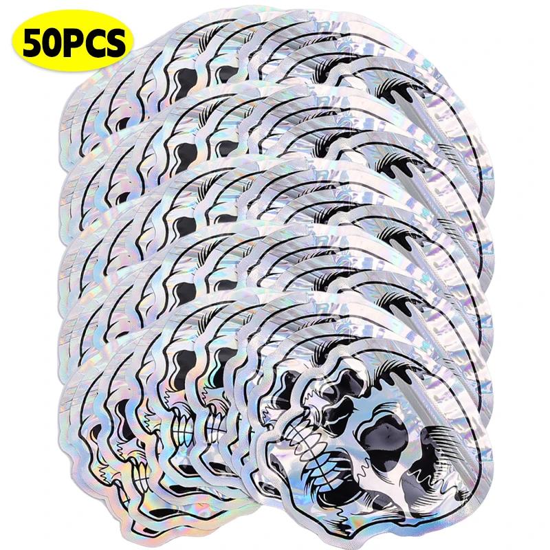 Halloween Skull Laser Bag Party Gift Self Sealing Gift Packaging Bags Reusable Cookies Candy Storage Plastic Pouches