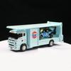 Alloy Simulation Trailer Double Decker Truck Tractor Model Toy Collection For