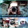 78 LED Video Light 2600-6000 K 3 Light Modes 10-Level Dimmable Built-in 3000 mAh Batteries CRI 95+ High Power Panel Light with 3 Bases