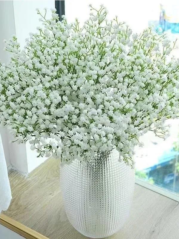 

Artificial Flowers Wedding Party Home Decoration Flower Bouquet DIY Accessories 33pc One Size белый