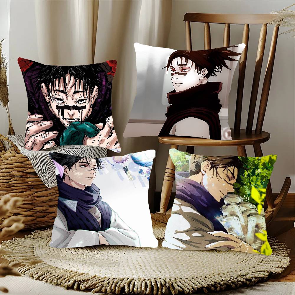 Choso Jujutsu Kaisen Anime Povlak na polštář Módní čtvercový povlak na polštář Ložnice Pohovka Místnost Ins Dekorace Volný čas