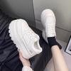 Thick-soled Leather Little White Shoes Women's New Versatile Height-increasing Muffin Small Sports Shoes Lace-up Soft-soled Single Shoes