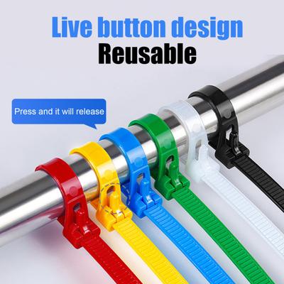 100Pcs Self-Locking Nylon Cable Ties Adjustable Multi-Purpose Wire Strap Home Office Workshop Indoor Outdoor Heavy Duty Zip Tie Wrap