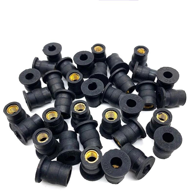 M5 M6 Motorcycle Windshield Screws Bolts Nut Metric Rubber Well Nuts 10/20/50/100pcs Fastener Screws Bolts Nuts