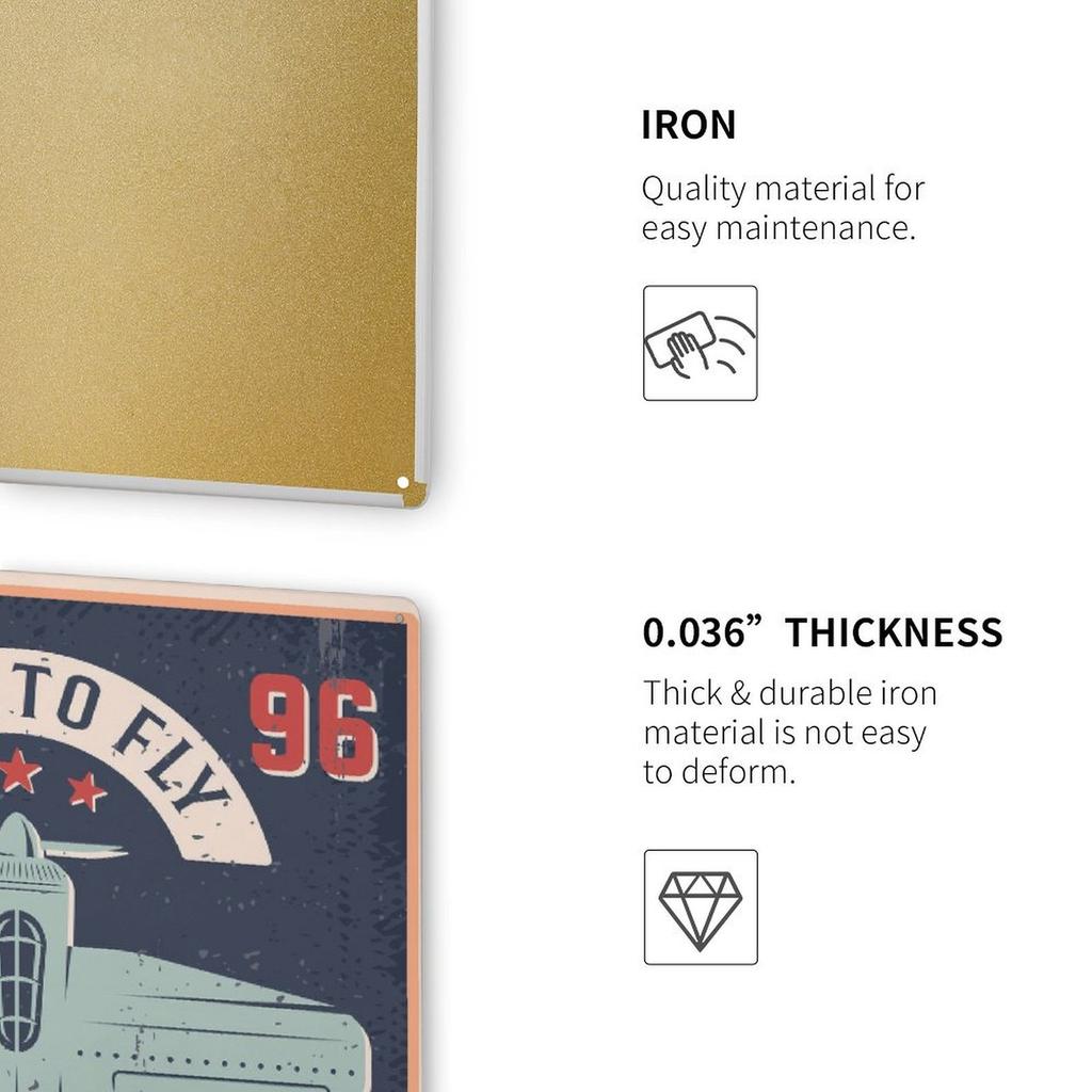 1 Pack Retro Aged Metal Tin Sign with Rusty Decorative Texture for Stylish Wall Use, Available 20x30cm or 30x40cm