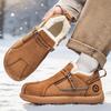 Winter New Men's Fleece-Lined Warm Cotton Shoes - Suede Leather, Outdoor Cotton Shoes, Snow Boots, Work Boots