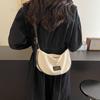 Stylish Pu Dumpling Bag Versatile Summer Shoulder Bag With Soft Medium Hardness And Zipper Closure