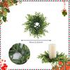 Norfolk Pine Garland Artificial Snow Pine Garland for Christmas Home Table Centerpieces Christmas Candle Rings Wreath