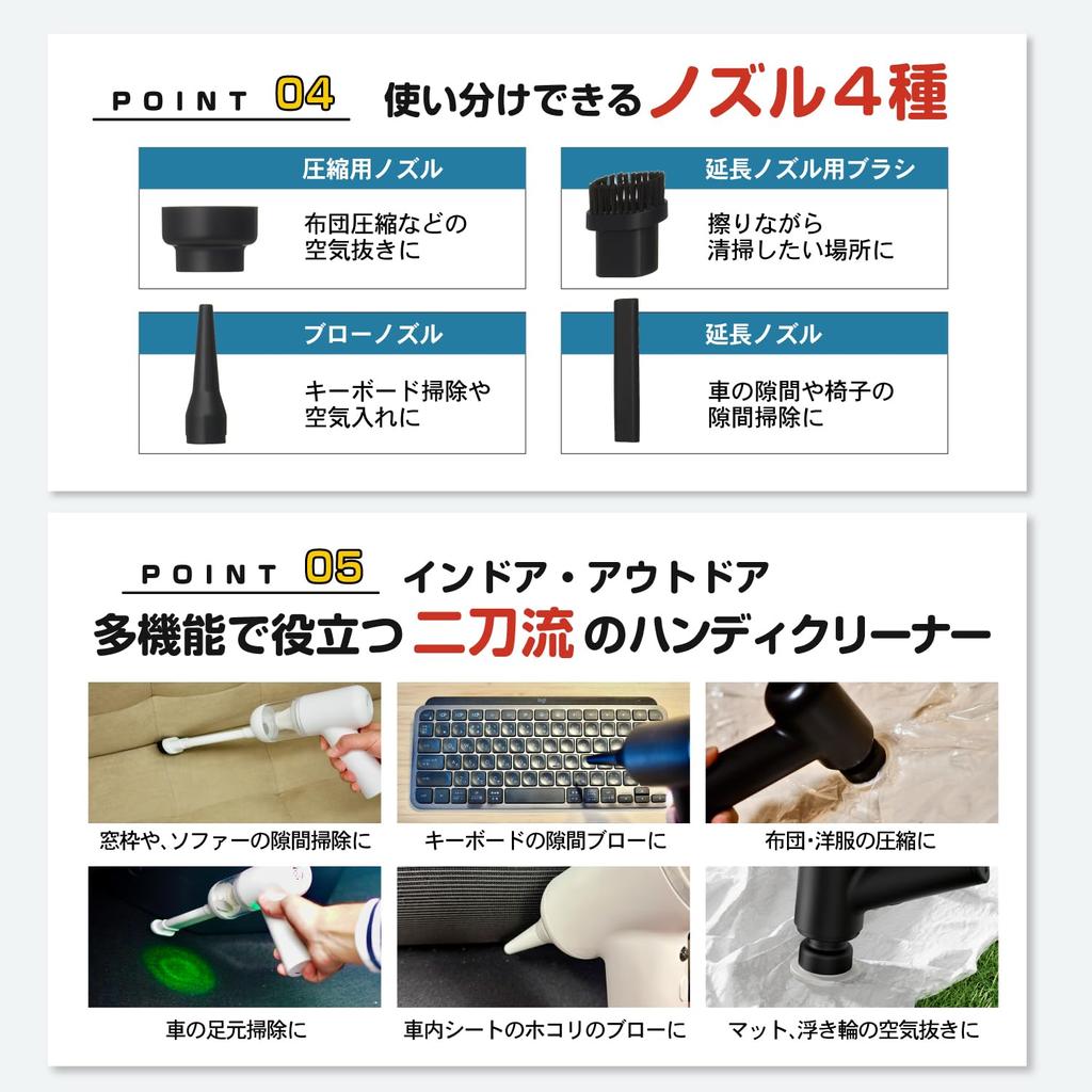 light Handy Cleaner Dual Wield Rechargeable Black Handy Cleaner Simple Design Car Vacuum Cleaner Indoor Vacuum Cleaner Futon Compression Black [Dust