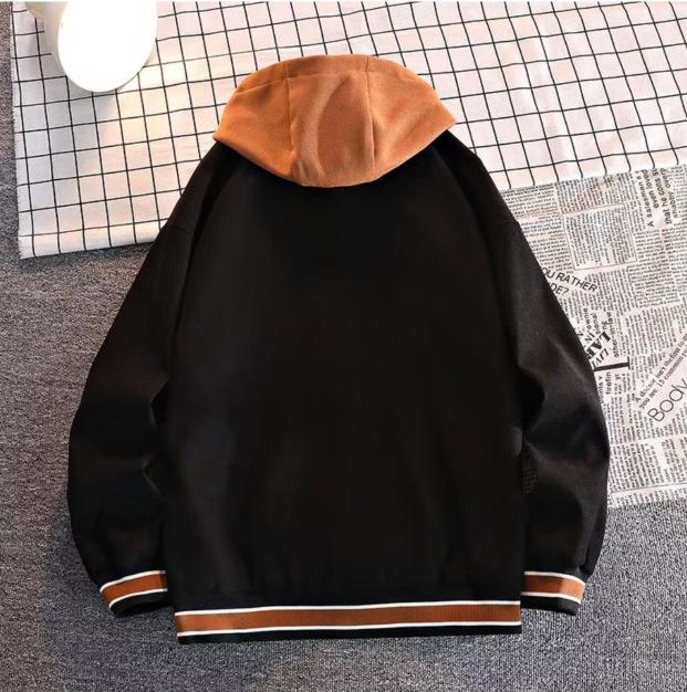 Trendy Japanese-Style Long-Sleeve Hooded Jacket for Men - Autumn/Winter All-Match Fashion