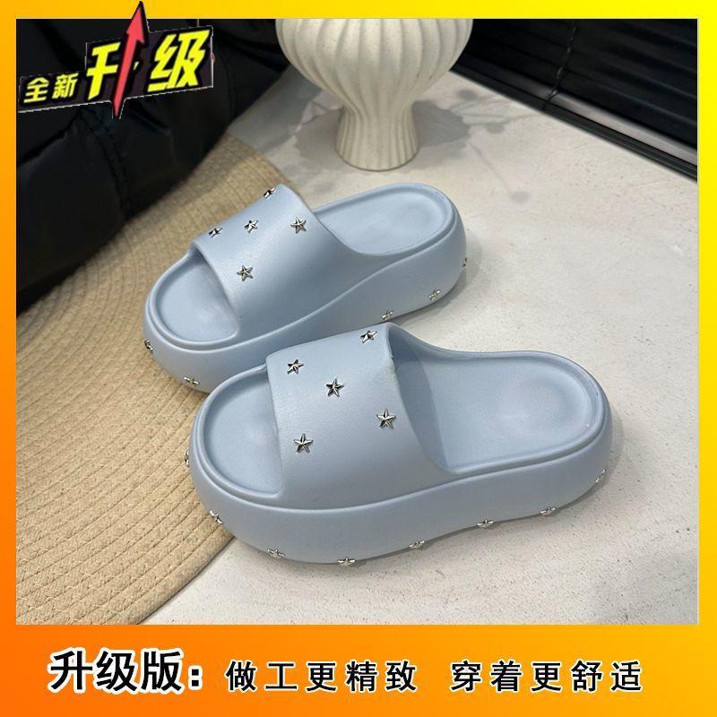 

Повседневные крутые шлепанцы с открытым носком для женской летней носки 2025 новая модель, модные универсальные шлепанцы на толстой подошве, увеличивающие рост, для 40