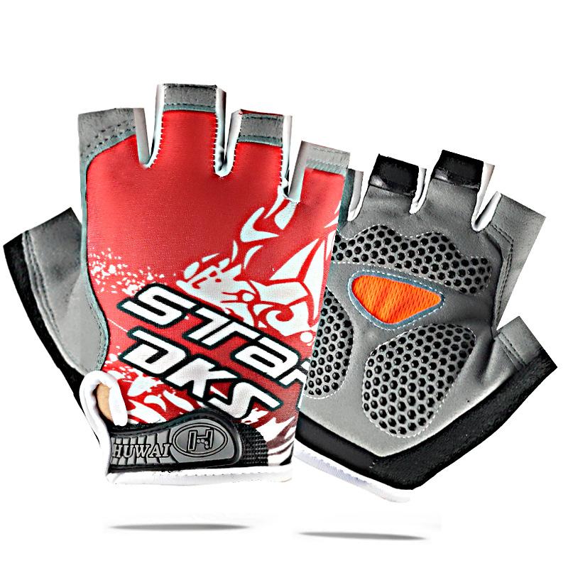Half-finger Gloves Outdoor Cycling Sports Summer Sun Protection Yoga Driving Shock Absorption Non-slip Silicone Disc Mesh Breathable Design