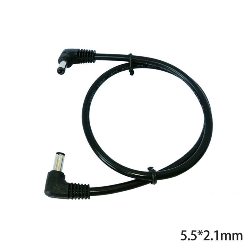 DC5521 to DC5521 Cable Cord,18AWG Male DC5.5mmx2.1mm Right Angle Power Adapter Wire for LED Light Speaker Laptops