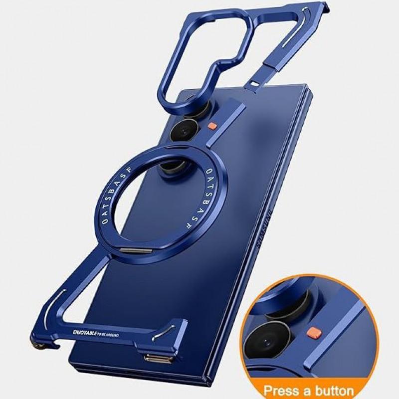 Metal Stand Magnetic Case Z Fold 8 Ultra 7 Foldable Phone Shockproof Protective Cover