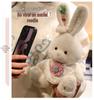 Adorable Floral Plaid Long-Eared Rabbit Plush Toy for Kids