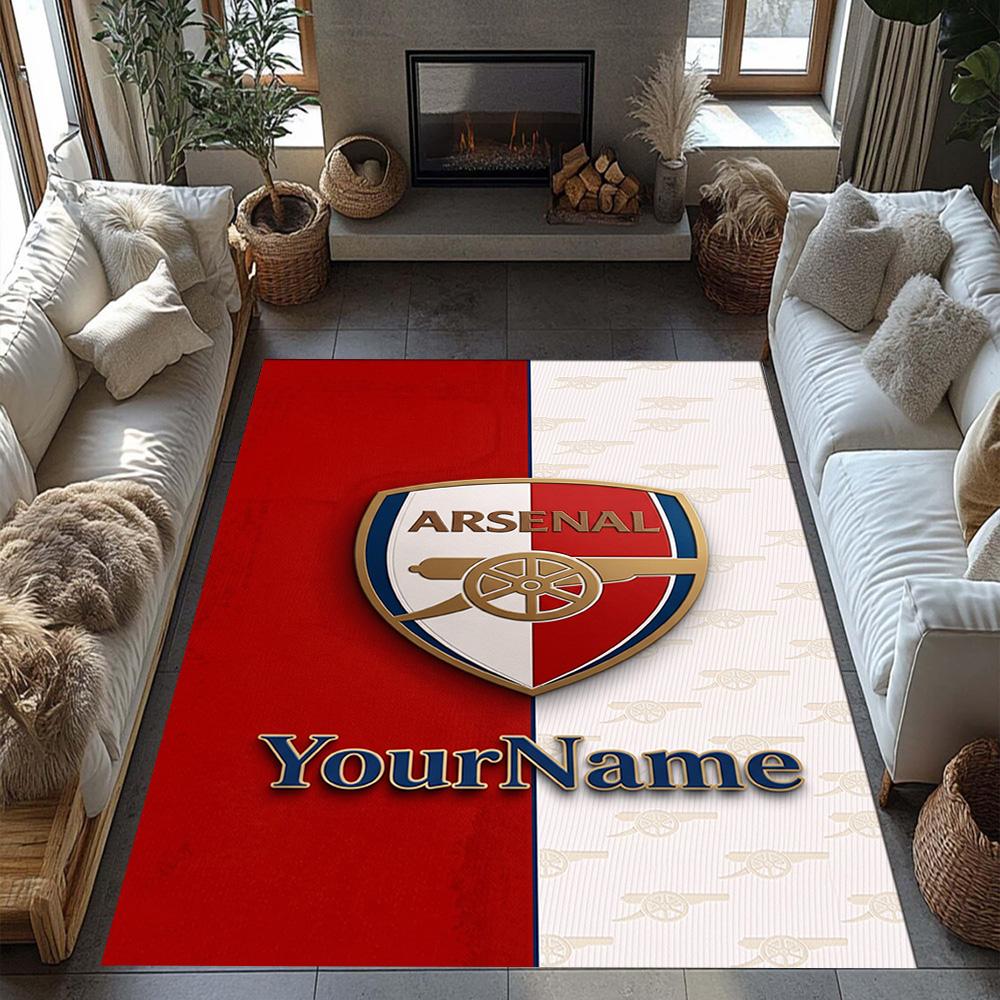 Arsenal Personalized Name Floor Mat Perfect for Hallway Kitchen Outdoor Foyer Antislip Carpet Decorate Offices Perfect Gift for Women/Men