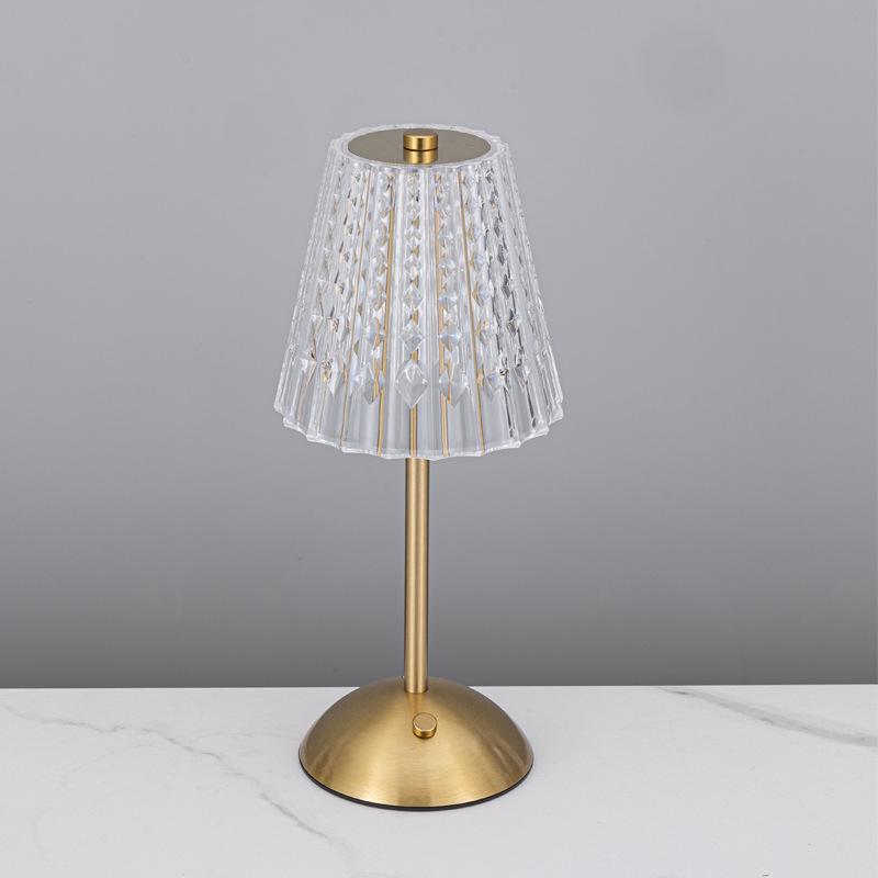 Touch-Control LED Crystal Night Light - Rechargeable, Adjustable Three-Color Dimming for a Creative Atmosphere