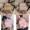 Cute Cartoon Duffy Bear Double Shoulder Bag For Girls And Teens Made Of Plush Material With Storage Capacity