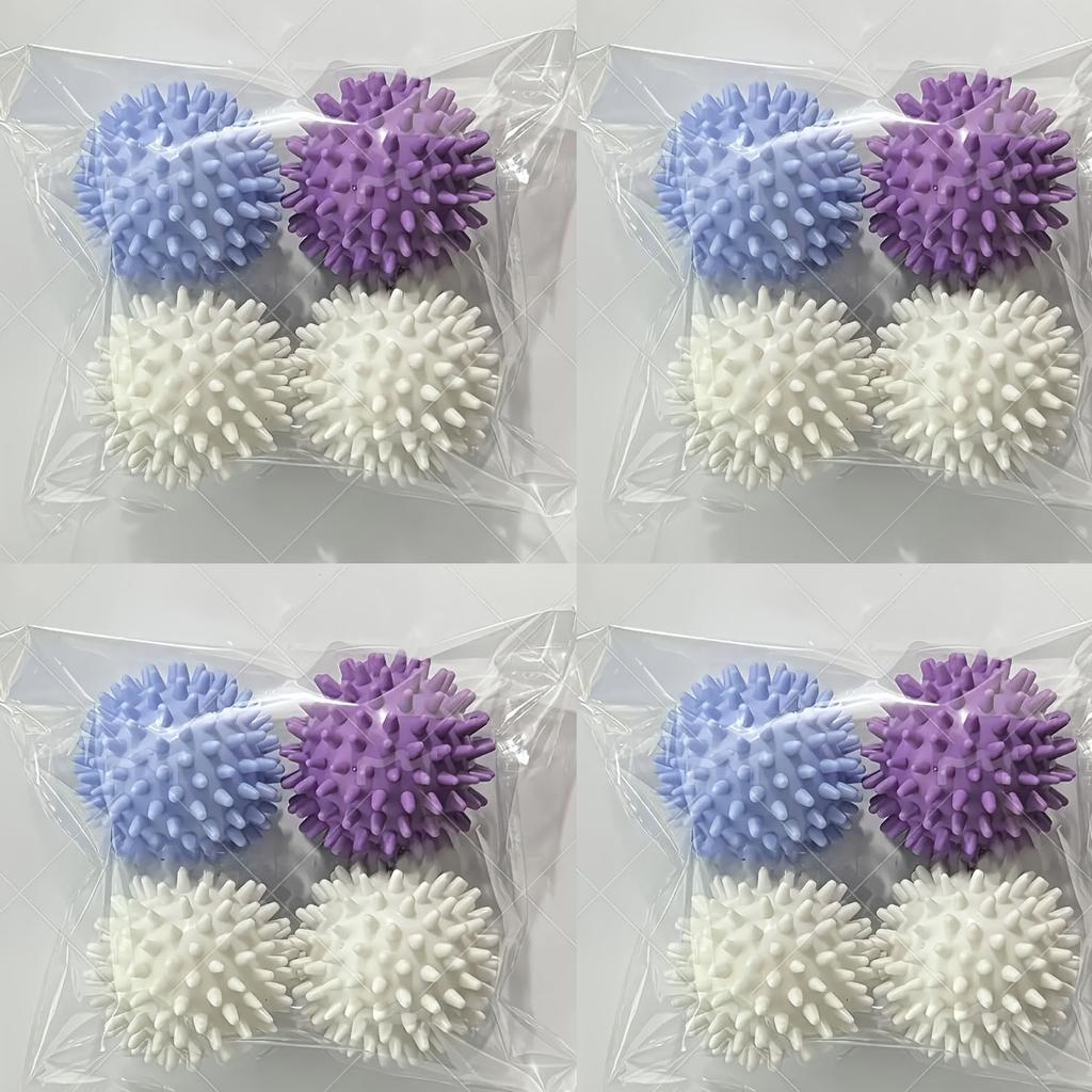 4 Stück/16 Stück Bunte Wäschebälle für Waschmaschine, Wiederverwendbare Waschmaschinen-Wäschetrocknerbälle zur Reduzierung von Kleiderfalten, Bessere Reinigung