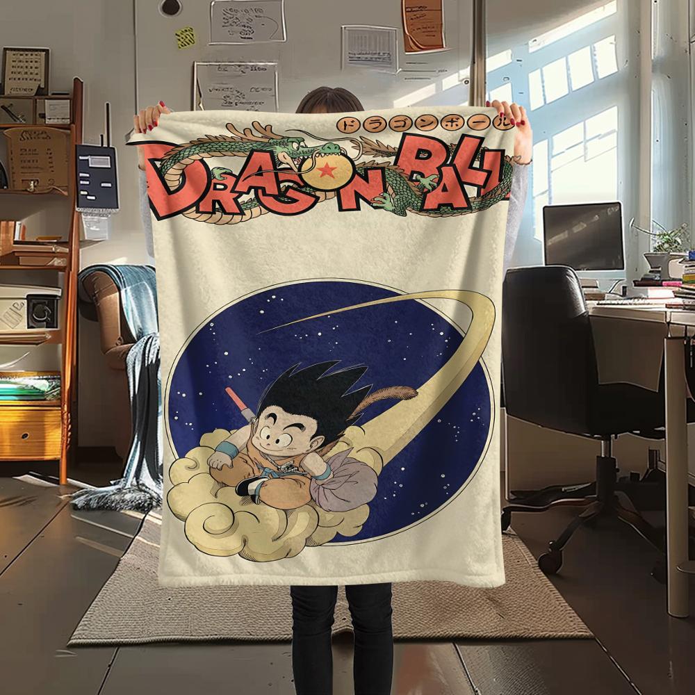 Dragon Ball Characters Print Flannel Blanket,High Quality Comfortable for All Seasons,Home Decor,Warmth and Comfort,Perfect for Christmas Gifts