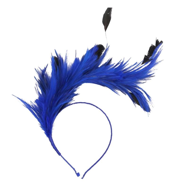 

Feather Headwear With Bright Color For Theme Event Gathering Bendable Hairhoop for Festival Celebration