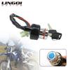 LINGQI RACING 9 P Ignition Switch Lock Cylinder Assembly with 2 Keys 6 Wires For Off Road ATV Quad Kart Pit Dirt Bike