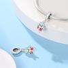 Original Copper Charms Luxury Blue Fun Cute Shark Pendant Beads Fit Bracelet Diy Women Making Delicate Gift