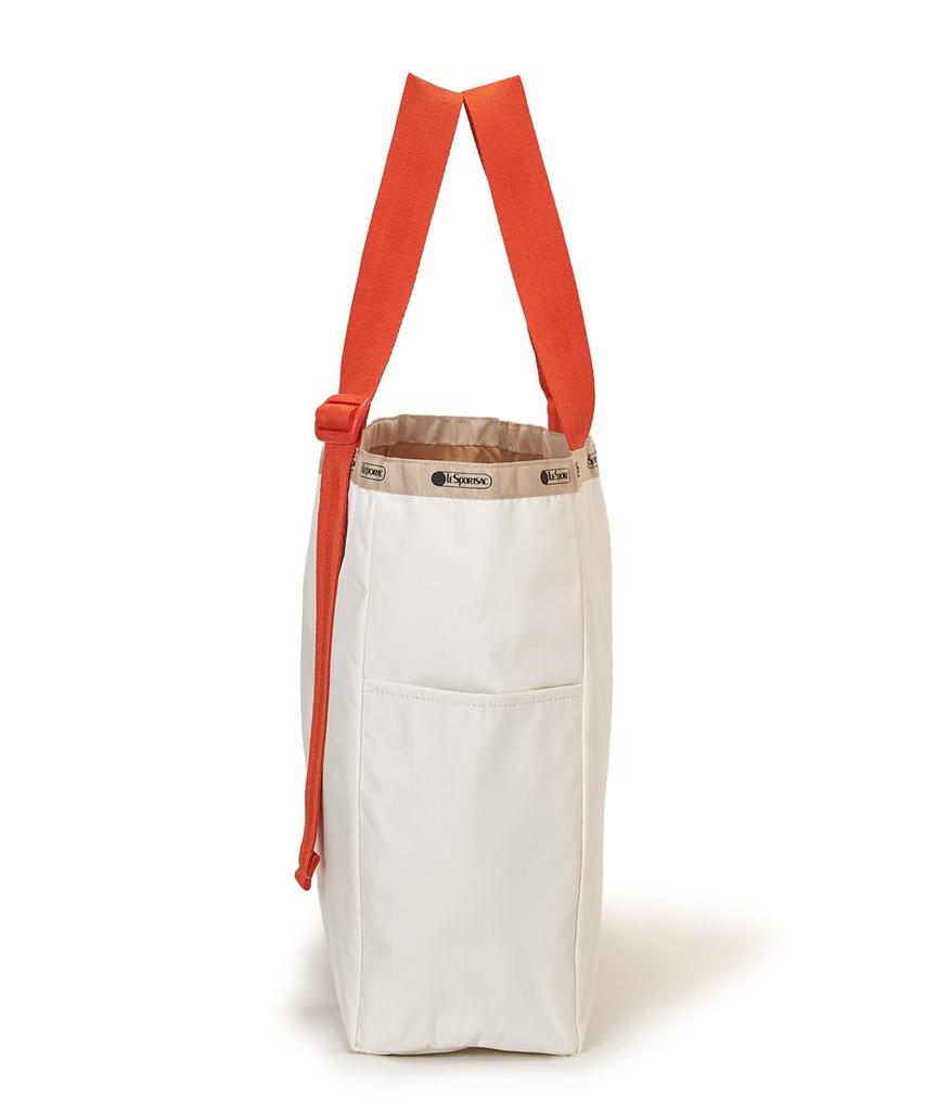 LG HANDLE ADJ Webbing TOTE/1872/Meringue/Mandarin
