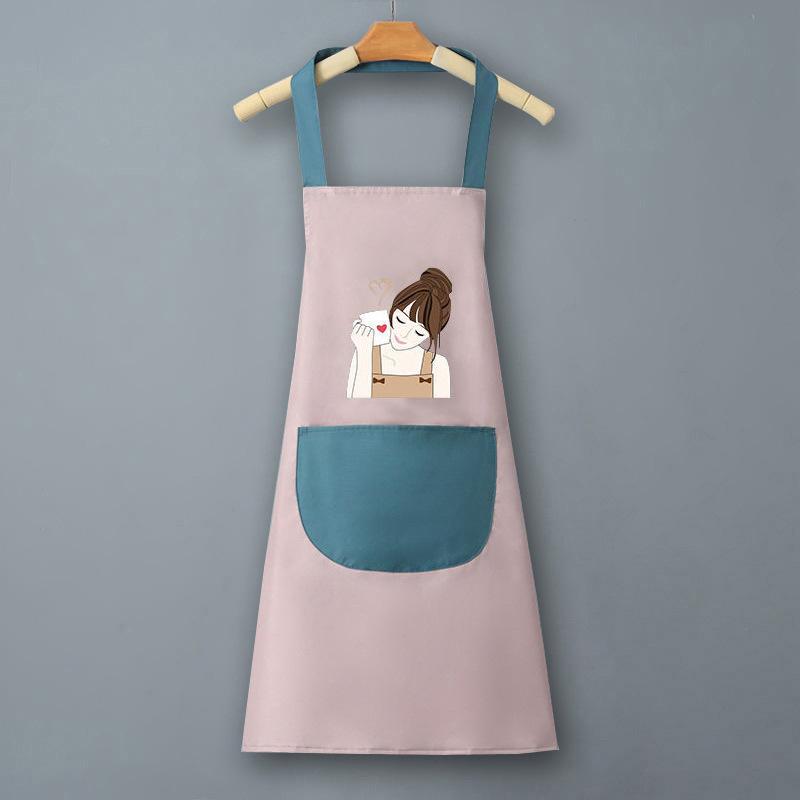 Vodotěsná roztomilá zástěra na vaření v japonském stylu – stíratelná a odolná vůči oleji pro ženy