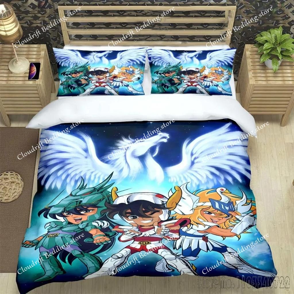 Saint Seiya 3D Duvet Cover Set HD Comforter Cover for Kids Bedding Sets Bedclothes Bedroom Decor