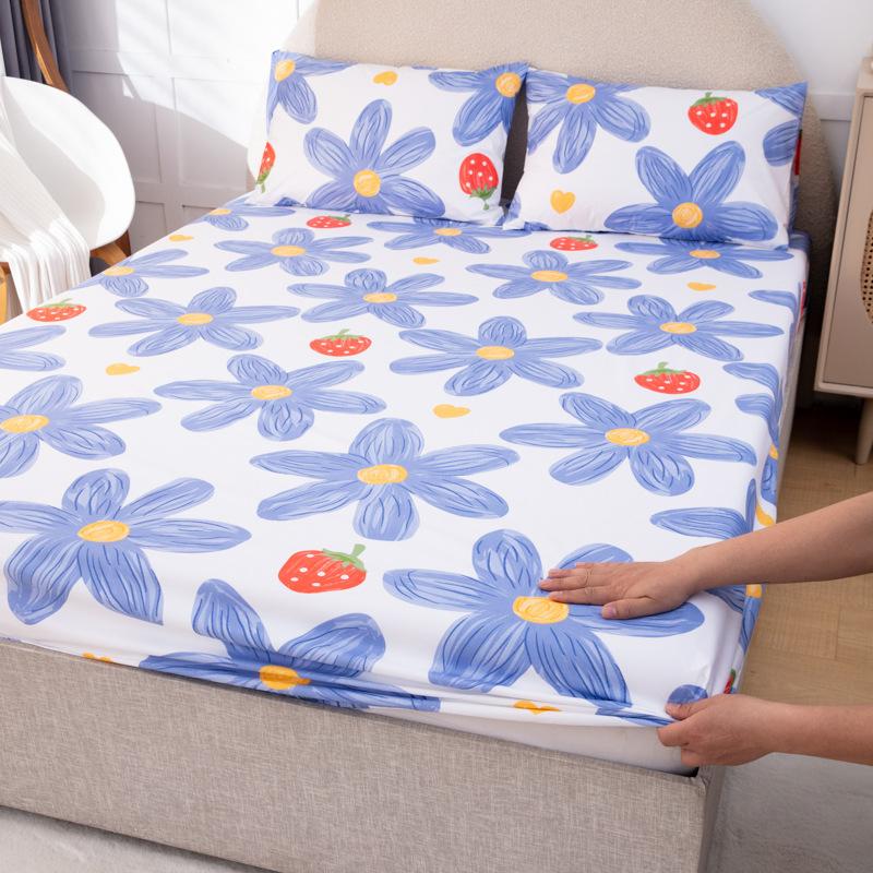1pc Waterproof Mattress Protector Breathable Mattress Cover Anti-mite Anti-bacterial Fitted Bed Sheet (No Pillowcase)