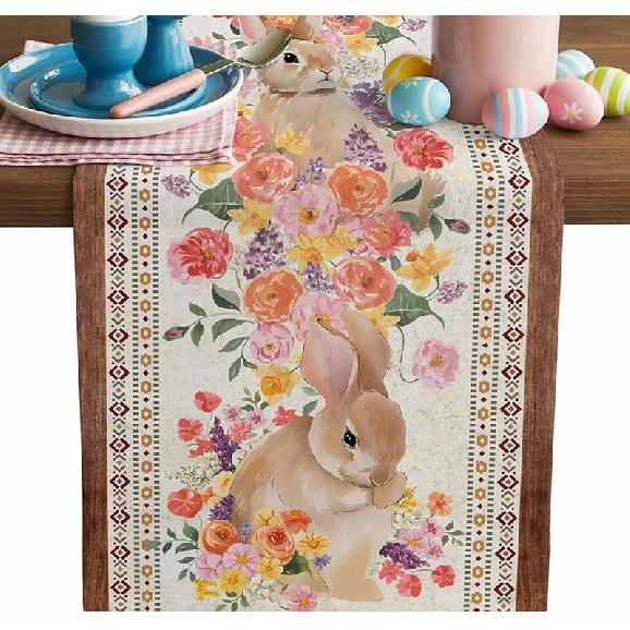 Halloween Linen Table Runner,Spiders Spiderweb Texture Dresser Scarf Kitchen Dinning Tabletop Covers Decor for Indoor Outdoor Party Holiday Wedding