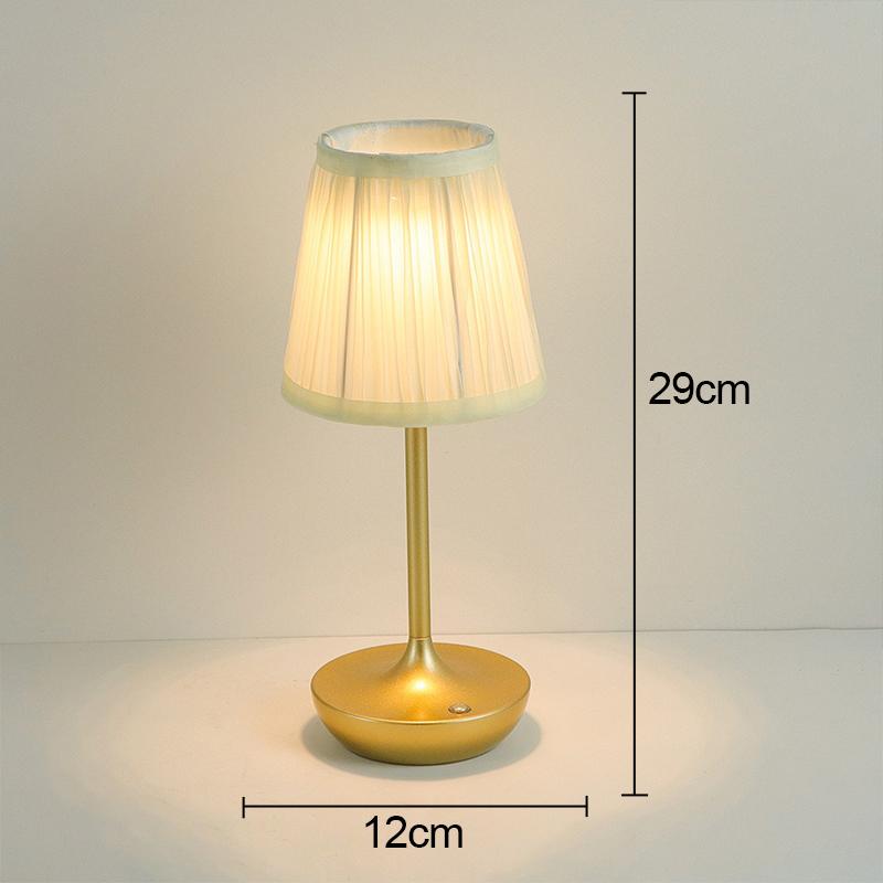 

Ретро Тканевый Настольный Светильник Роскошная Ткань Кабинет Спальня Ресторан Атмосферный Свет Прикроватная Тумбочка Декорация Перезаряжаемые Светодиодные Настольные Лампы Tri colored light