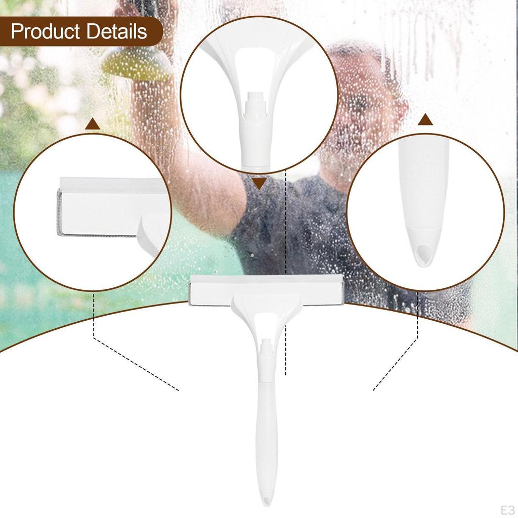 Shower Squeegee Glass Spade Handheld Water Cleaner Tool with Hole for Smooth Surface Home