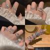 Stylish Geometric Dopamine Ring With Heart And Star Design For Women Adjustable Copper Fashion Jewelry