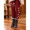 Leggings para Mujer Moda Vintage Casual Tobilleros Cintura Alta Estampado Cara de Gato Térmicos Cálidos Suaves Transpirables Microelásticos