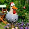 Resin Animal Sculpture Yellow Long Leg Rooster Garden Ornament For Home And Yard
