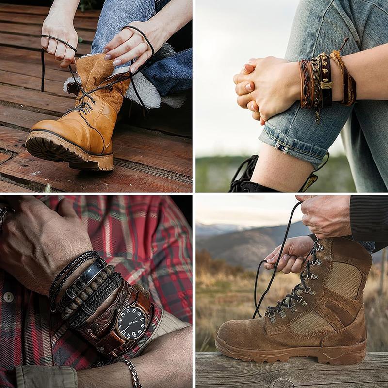 Retro Genuine Leather Cord 3Mm Flat Strand Cow Leather Rope Fit Necklace Bracelets Diy Jewelry Making Accessories