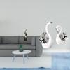Modern Resin Flame Swan Sculpture Abstract Fire Statue Ornament for Living Room Table Centerpiece