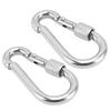 2Pcs Spring Snap Hook Carabiner 316 Stainless Steel Clips Rigging Safety Buckle Accessories