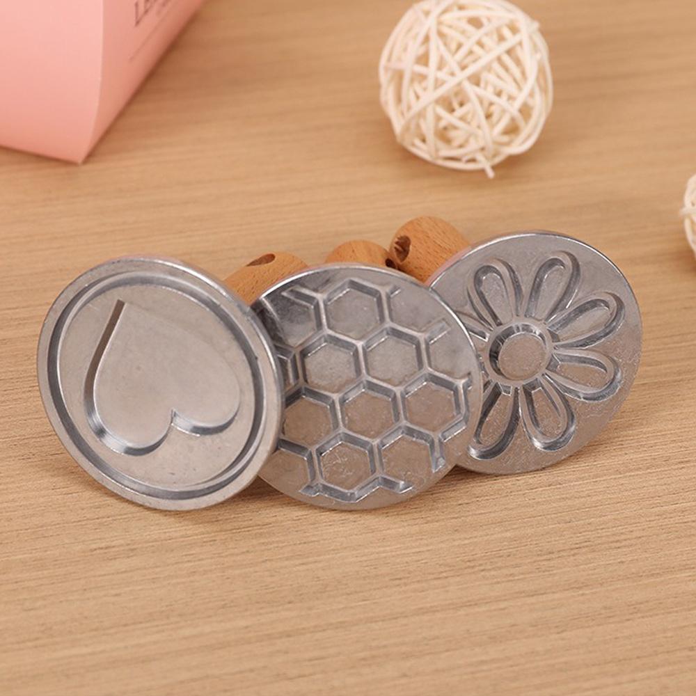 Cookie Stamps for Baking Metal Press Cake Mold with Wooden Handle Cookie Maker Decorating Supplies DIY Baking Cake Pastry Tools