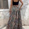2025 Bohemian Wide-Leg Pants: Retro Colorful Print, Casual High-Waisted Loose Fit