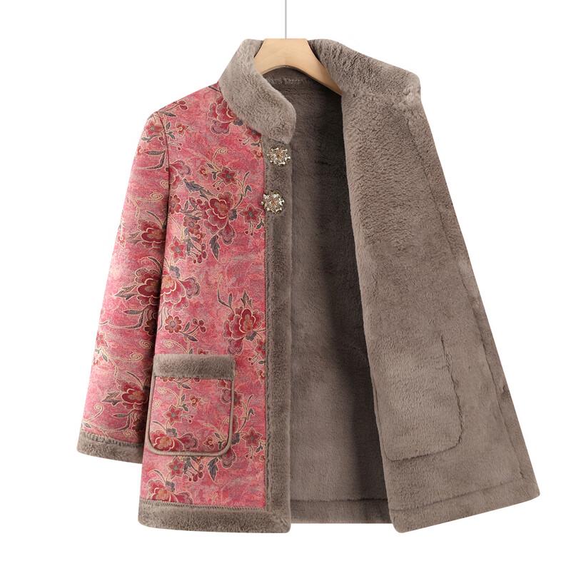 Elderly Women's Versatile Warm Winter Tang Suit Coat